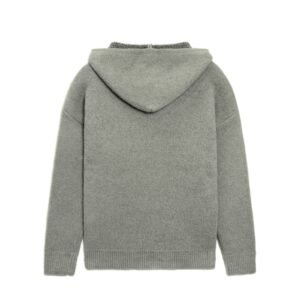 Fuzzy Pullover Hoodie with Woven Lettering for Men