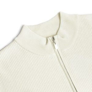 Men's Half-Zip Sweater with Striped Gradient Pattern