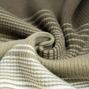 Men's Half-Zip Sweater with Striped Gradient Pattern