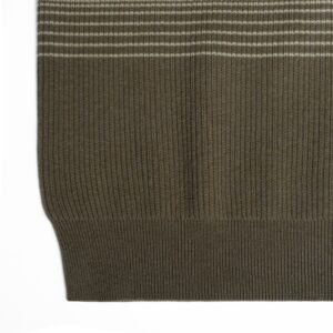 Men's Half-Zip Sweater with Striped Gradient Pattern