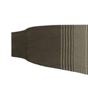 Men's Half-Zip Sweater with Striped Gradient Pattern