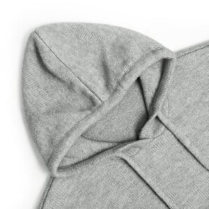 Gray Pullover Hoodie with Smiley Face Patch for Men