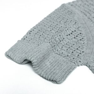 Men's Open-Knit Polo Shirt with Short Sleeves