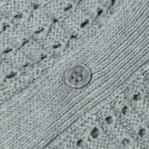 Men's Open-Knit Polo Shirt with Short Sleeves