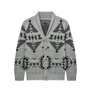 Men's Shawl Collar Cardigan Fair Isle Pattern