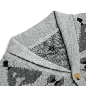 Men's Shawl Collar Cardigan Fair Isle Pattern