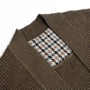 Men's Open-Front Draped Cardigan Textured Knit