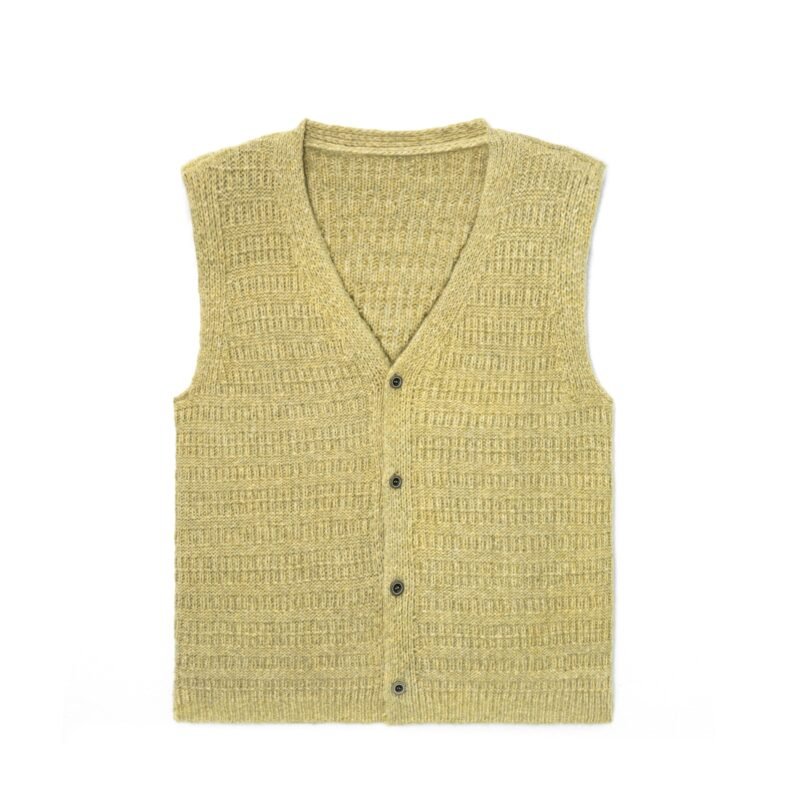 Men's V-Neck Sweater Vest Button Front