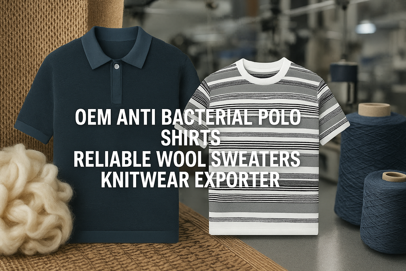 OEM Anti Bacterial Polo Shirts Wholesale Wool Sweaters Reliable Knitwear Exporter