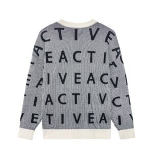 Men's Graphic Crew Neck Sweater Letters Pattern