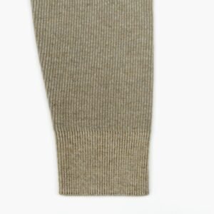 Men Ribbed Knit Full Zip Hoodie