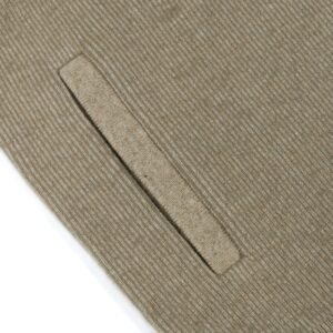 Men Ribbed Knit Full Zip Hoodie