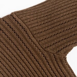 Men Full Zip Sweater Ribbed Mock Neck