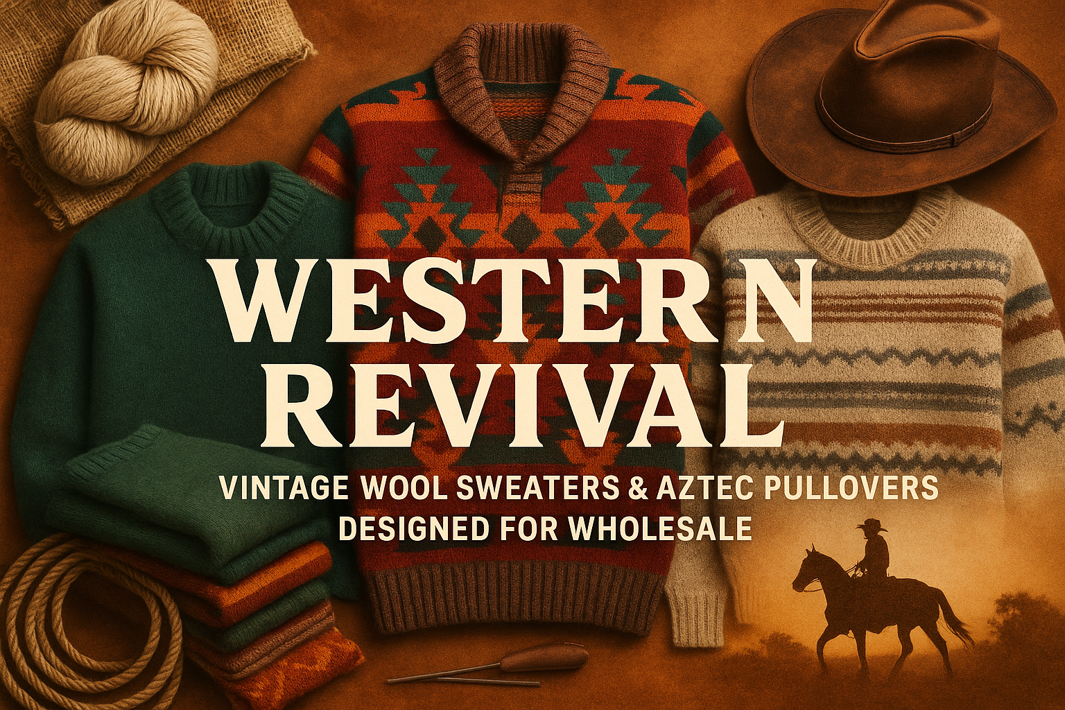 Vintage Wool Sweaters & Aztec Pullovers Designed For Wholesale