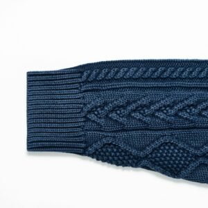 Men Aran Knit Shawl Collar Cardigan