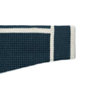 Men's Cotton Knit Track Jacket - Sporty Color Block Full-Zip