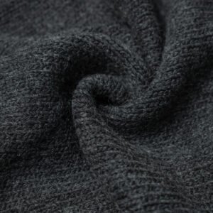 Men's Mohair Blend Cardigan with Collar - Fuzzy Dark Grey