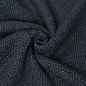 Men's Textured Cotton V-Neck Sweater - Detail Collar Jumper