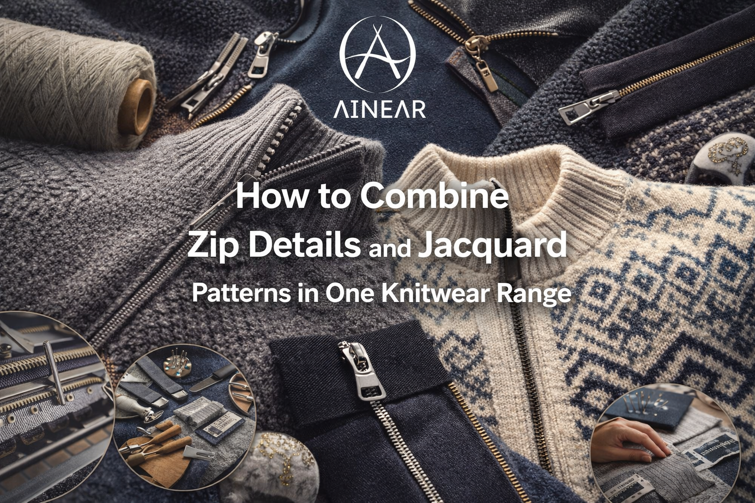 zip sweater jacquard sweater unisex sweater knitwear sweater